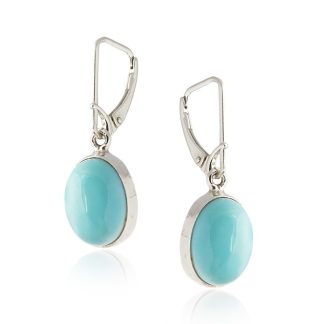 Kolczyki  srebrne z larimarem