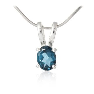 Zawieszka srebrna z london blue topaz  "oceaniczny szept"