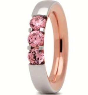 Obrączka z czerwonego i białego złota ST-273CB-k