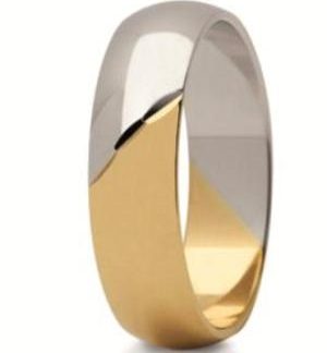 Obrączka z żółtego i białego złota ST-75ZB-m