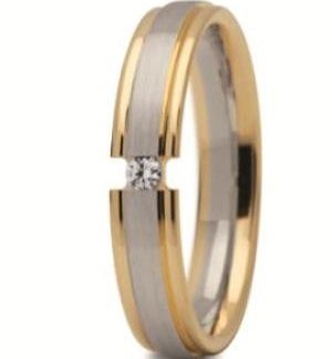 Obrączka z żółtego i białego złota ST-266ZB-k