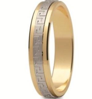 Obrączka z żółtego i białego złota ST-202ZB-m