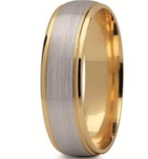 Obrączka z żółtego i białego złota ST-89ZB-m