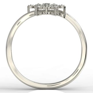 Pierścionek śnieżynka z diamentami LP-8608B