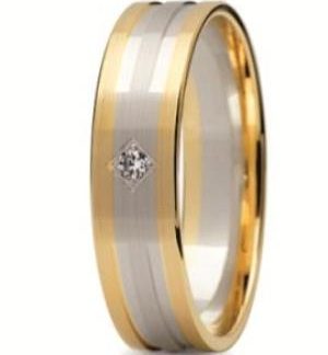 Obrączka z żółtego i białego złota ST-233ZB-k