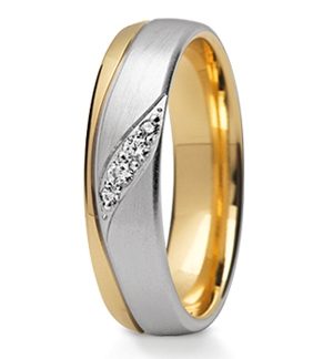 Obrączka z żółtego i białego złota ST-283ZB-k