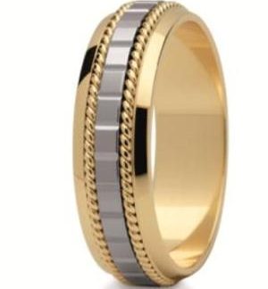 Obrączka z żółtego i białego złota ST-68ZB-k