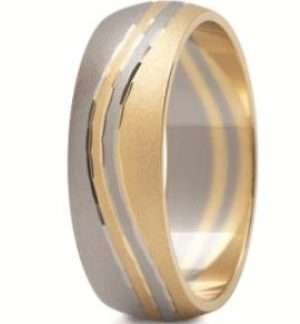 Obrączka z żółtego i białego złota ST-117ZB-k