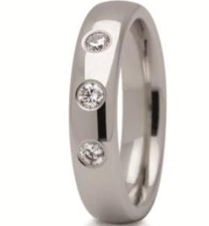 Obrączka z białego złota ST-162B-m