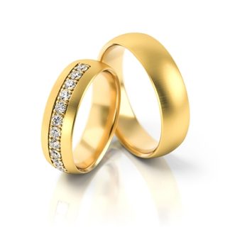 Obrączki ślubne z żółtego złota (para) ST-71Z(C)
