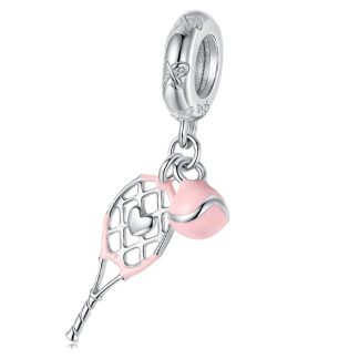 Charms ze srebra RAKIETA DO TENISA srebro 925 zawieszka do bransoletki
