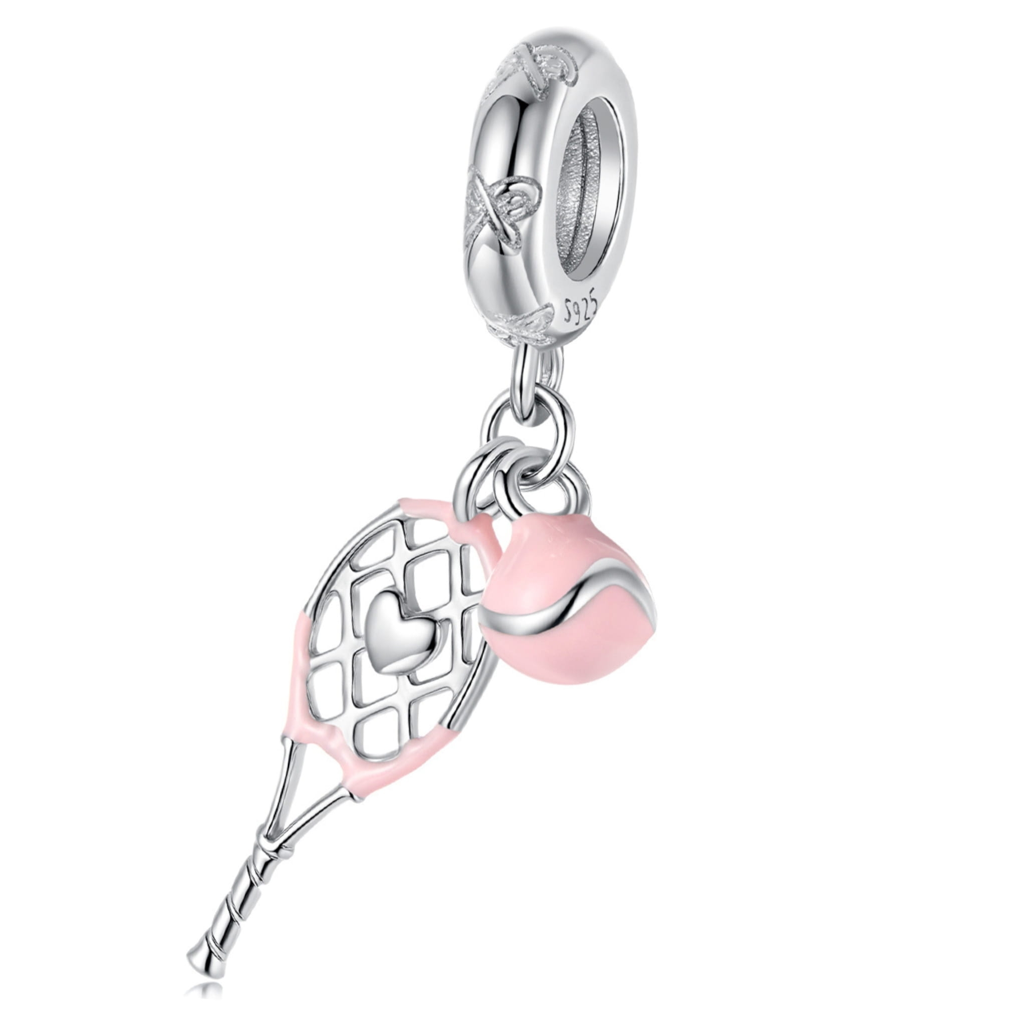 Charms ze srebra RAKIETA DO TENISA srebro 925 zawieszka do bransoletki