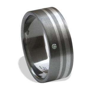 Hadryś "Zebra z brylantem" 0,02 ct H/Si