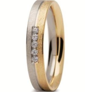 Obrączka z żółtego i białego złota ST-265ZB-m