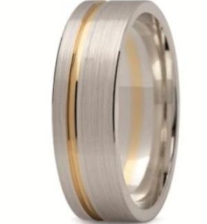 Obrączka z żółtego i białego złota ST-139ZB-k