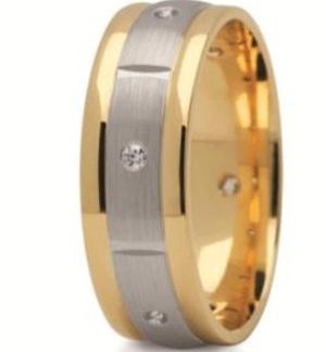 Obrączka z żółtego i białego złota ST-173ZB-k