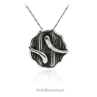 Zawieszka srebrna oksydowana