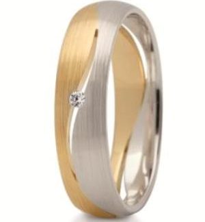 Obrączka z żółtego i białego złota ST-247ZB-m