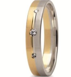 Obrączka z żółtego i białego złota ST-222ZB-m