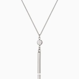 Srebrny naszyjnik wisząca pałeczka