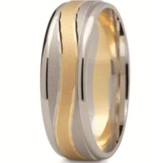 Obrączka z żółtego i białego złota ST-176ZB-m