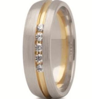 Obrączka z żółtego i białego złota ST-157ZB-m