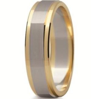 Obrączka z żółtego i białego złota ST-211ZB-m