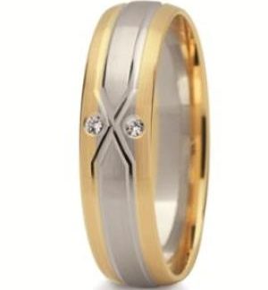 Obrączka z żółtego i białego złota ST-235ZB-k