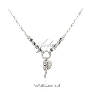 Biżuteria na szczęście  - srebrny naszyjnik good luck