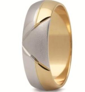 Obrączka z żółtego i białego złota ST-138ZB-m