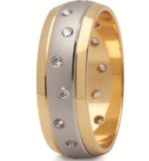 Obrączka z żółtego i białego złota ST-158ZB-m