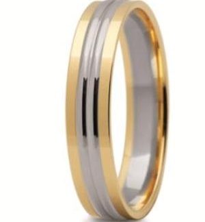 Obrączka z żółtego i białego złota ST-250ZB-k