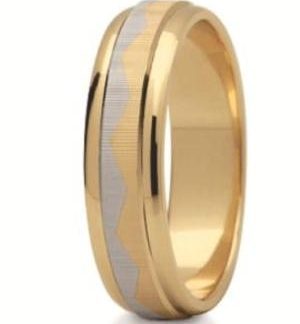 Obrączka z żółtego i białego złota ST-92ZB-k