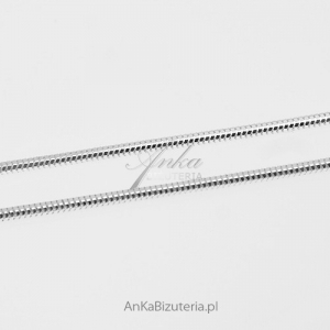 Łańcuszek srebrny rodowany gruba linka  snake -  50 cm, 55 cm, 60 cm, 70 cm, 80 cm , długość - 80 cm