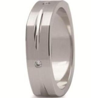 Obrączka z białego złota ST-218B-m