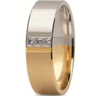 Obrączka z żółtego i białego złota ST-147ZB-m