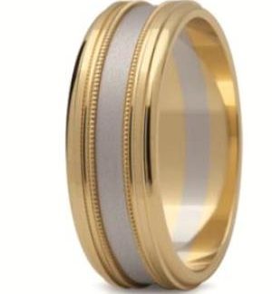 Obrączka z żółtego i białego złota ST-142ZB-k