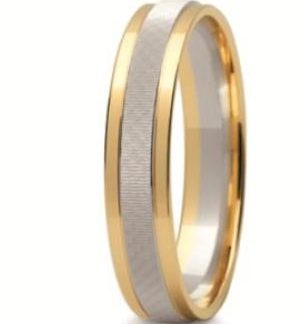 Obrączka z żółtego i białego złota ST-229ZB-m