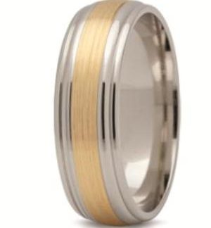 Obrączka z żółtego i białego złota ST-135ZB-k