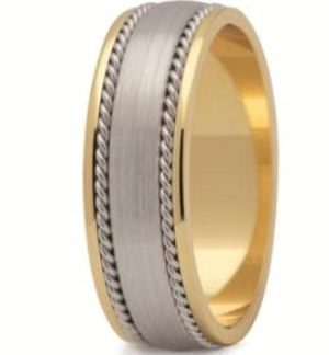 Obrączka z żółtego i białego złota ST-182ZB-k