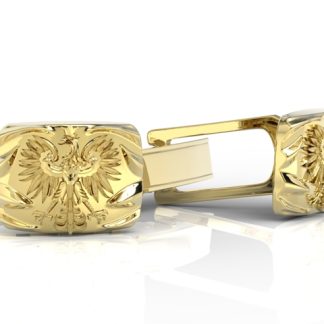 Spinki do mankietów z żółtego i białego złota INSIGNE SJSpM-13Z