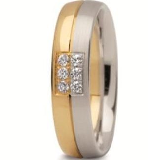 Obrączka z żółtego i białego złota ST-259ZB-k