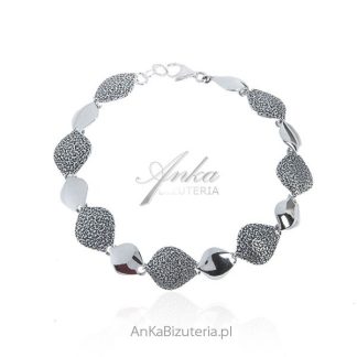 Srebrna bransoletka oksydowana