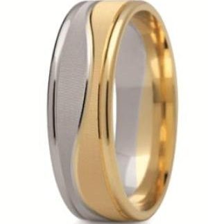 Obrączka z żółtego i białego złota ST-199ZB-k