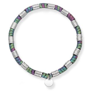 Bransoletka srebrna z hematytem