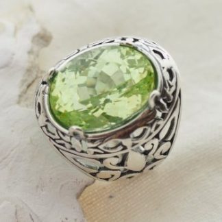 LEON naturalny perydot z Pakistanu srebrny sygnet3