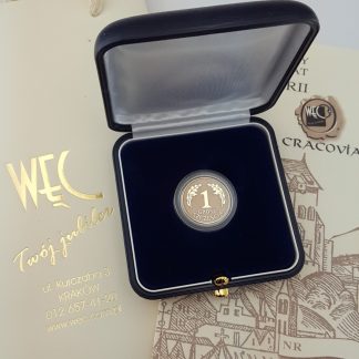 Grosz "na szczęście"  ze złota G-3Z doskonały prezent na Chrzest Św.