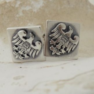 Spinki mankietowe „Orzeł Piastowski” – Srebro 925