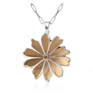 Ekstrawagancka zawieszka z brązowym tytanem kwiat