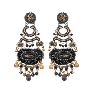 Efektowne kolczyki czarno-złote z kolekcji   - „black velvet vibe”